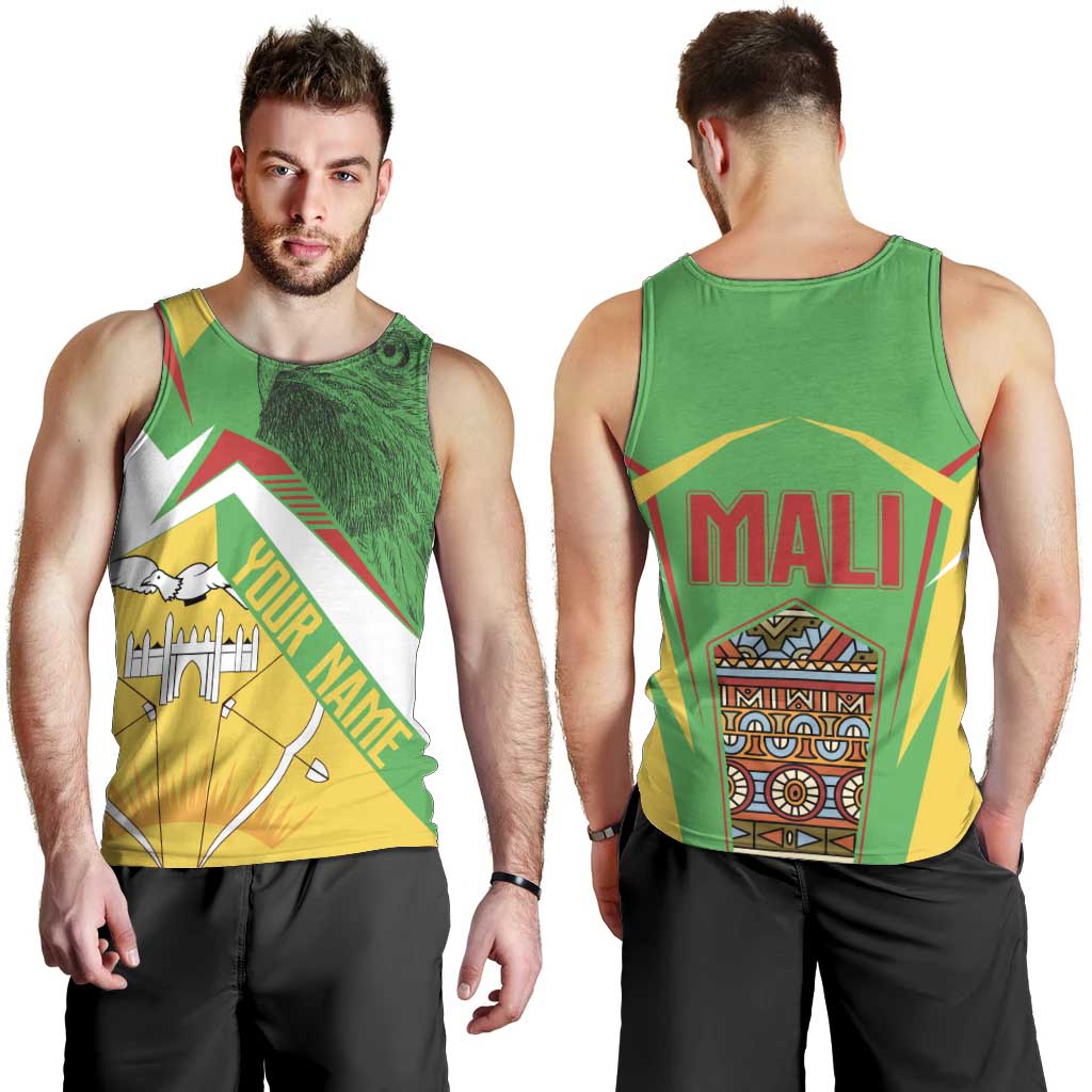 Mali Vulture Men Tank Top National Emblem Details & Traditional Patterns