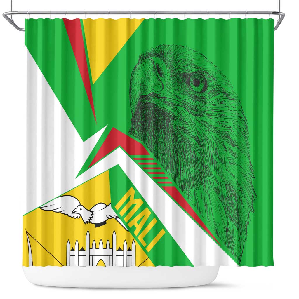 Mali Vulture Shower Curtain National Emblem Details & Traditional Patterns