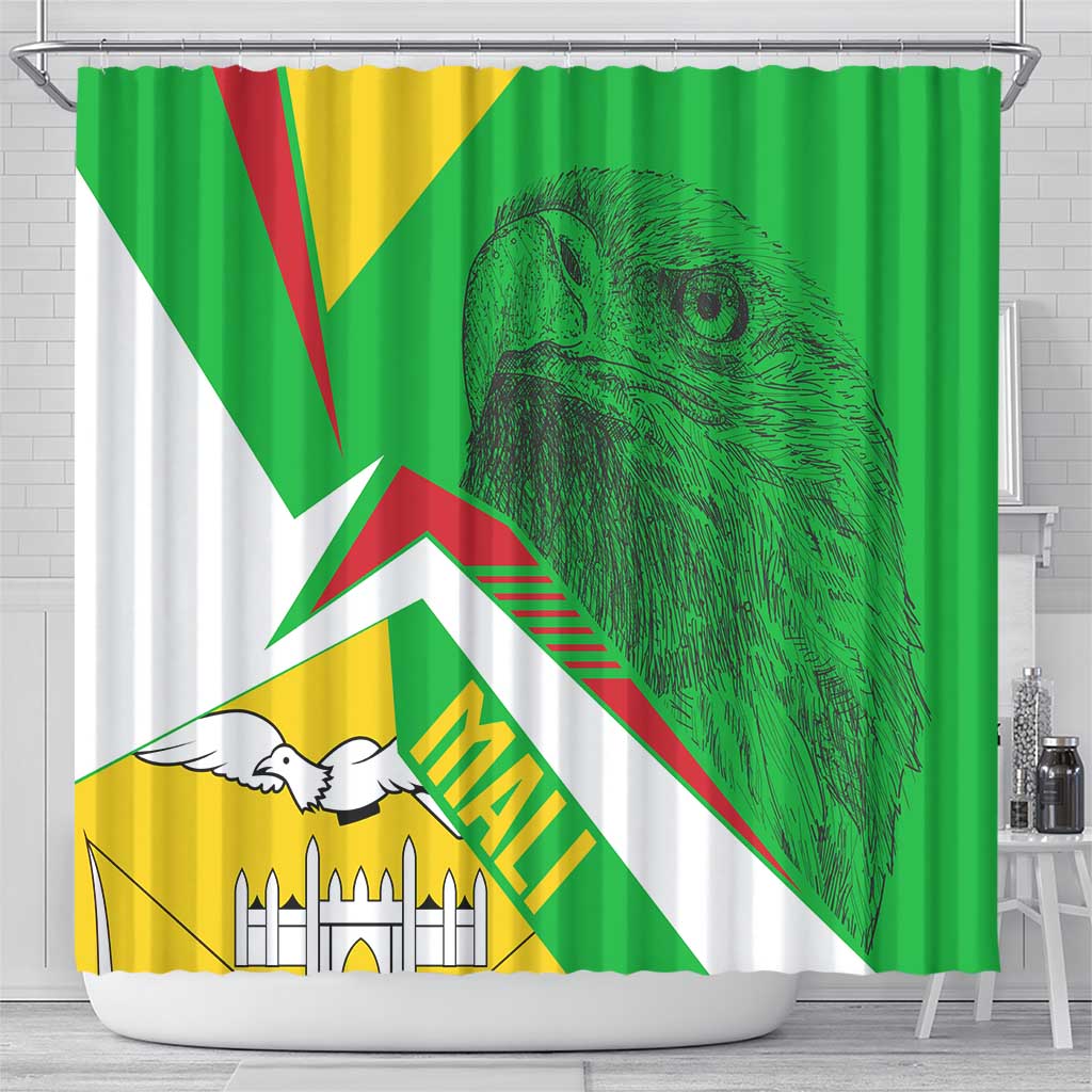 Mali Vulture Shower Curtain National Emblem Details & Traditional Patterns