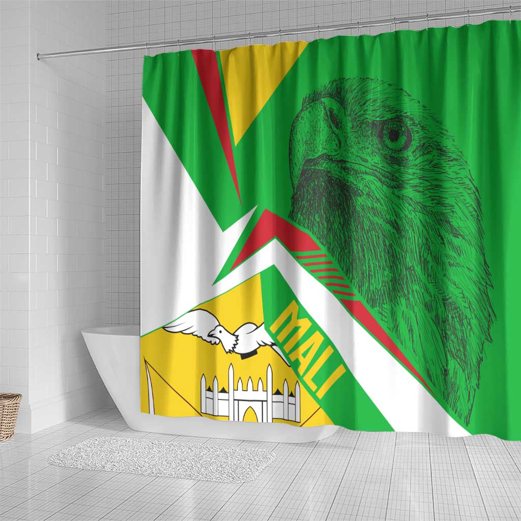 Mali Vulture Shower Curtain National Emblem Details & Traditional Patterns