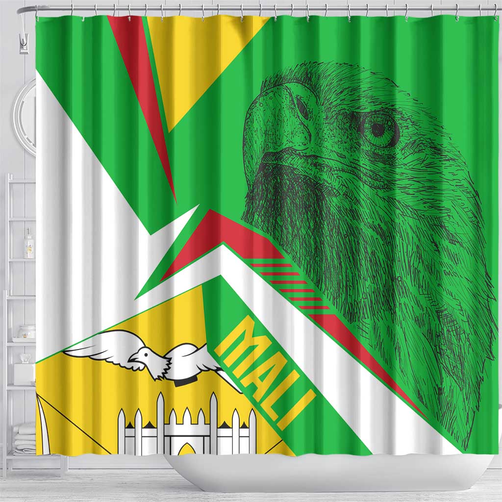 Mali Vulture Shower Curtain National Emblem Details & Traditional Patterns