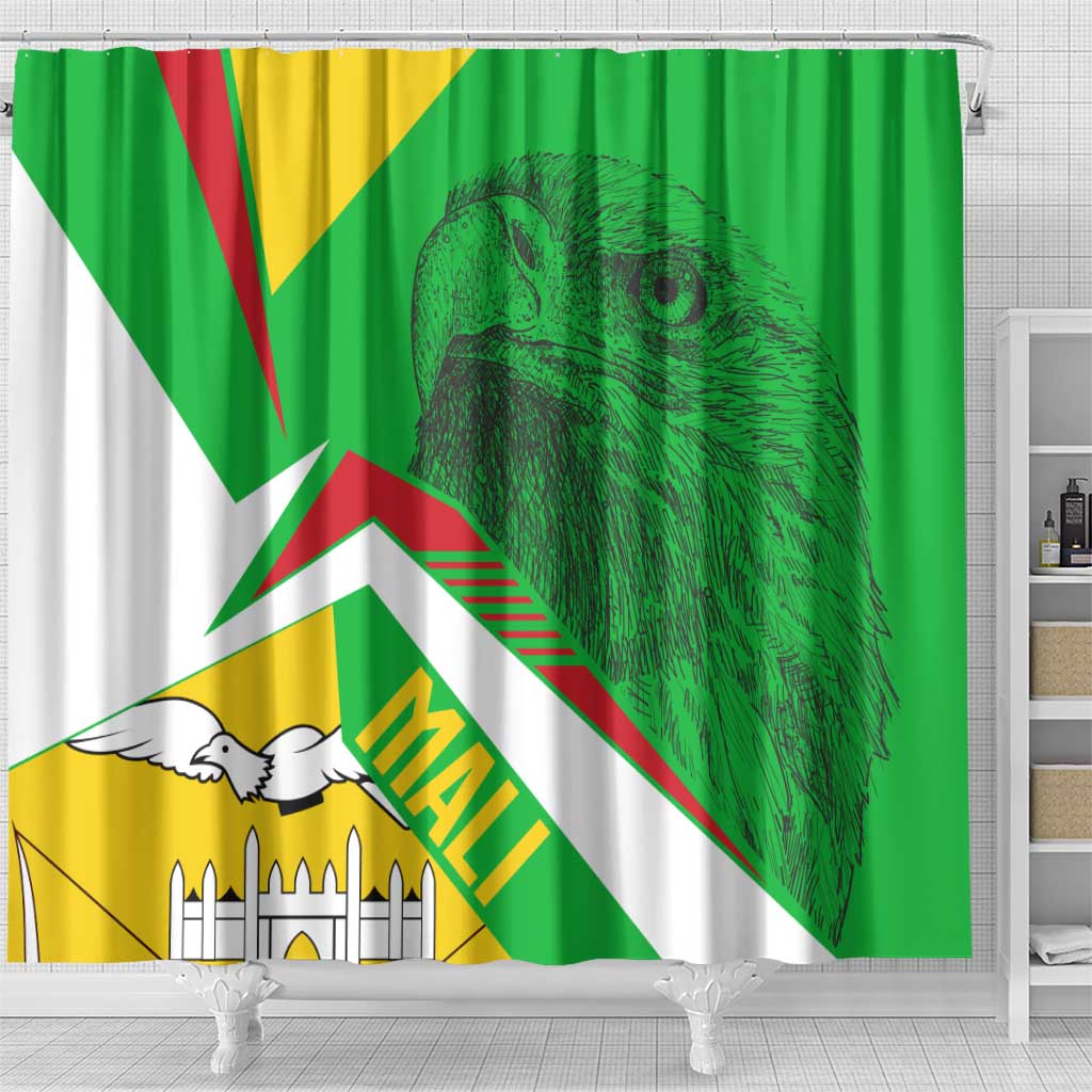 Mali Vulture Shower Curtain National Emblem Details & Traditional Patterns