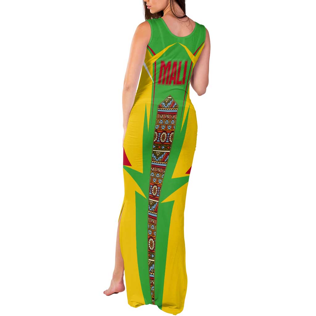 Mali Vulture Tank Maxi Dress National Emblem Details & Traditional Patterns