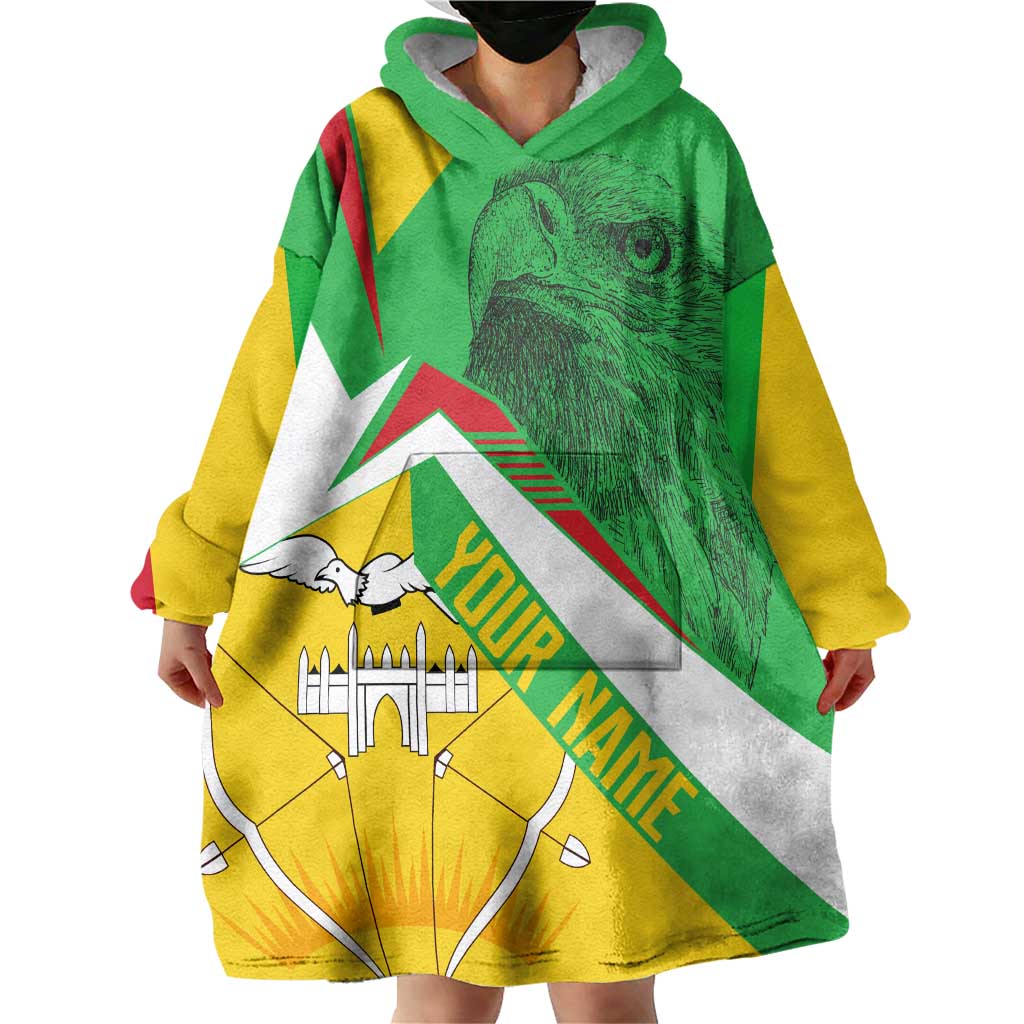 Mali Vulture Wearable Blanket Hoodie National Emblem Details & Traditional Patterns