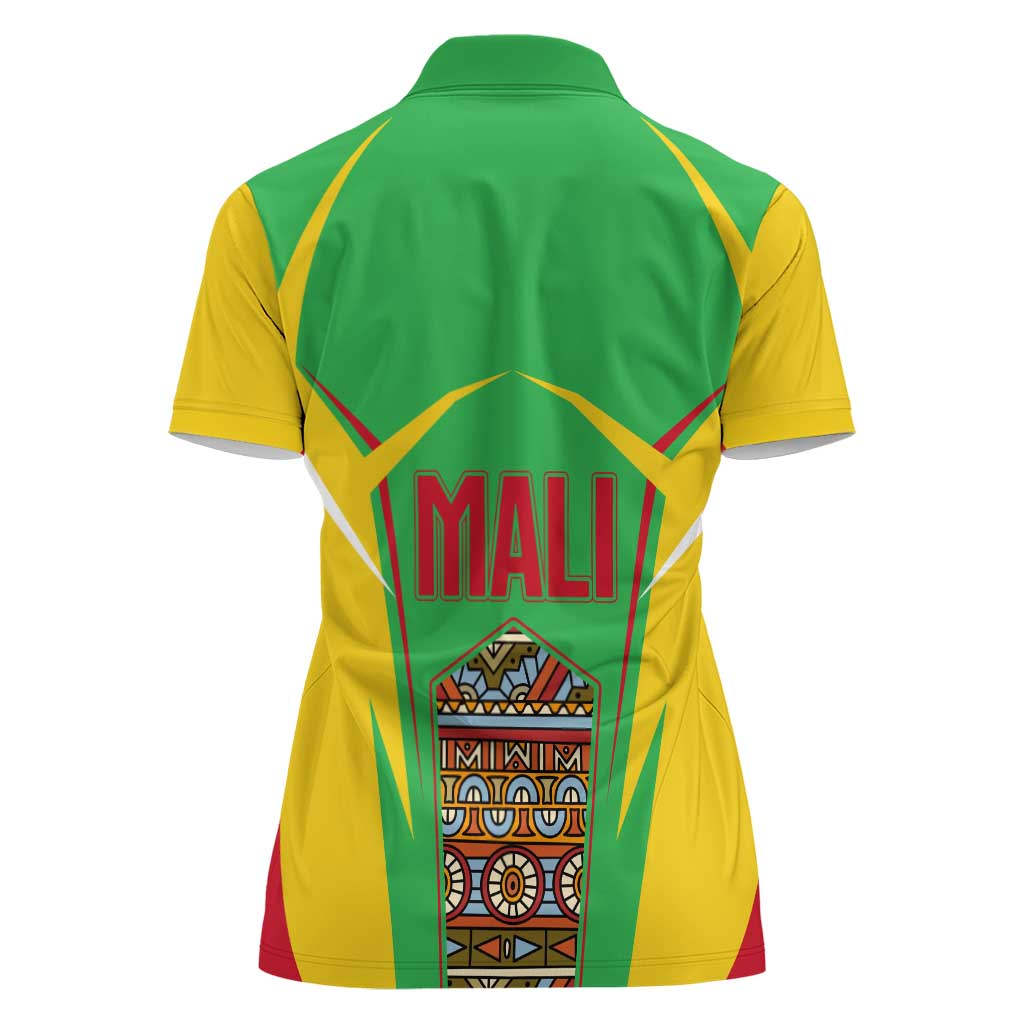 Mali Vulture Women Polo Shirt National Emblem Details & Traditional Patterns