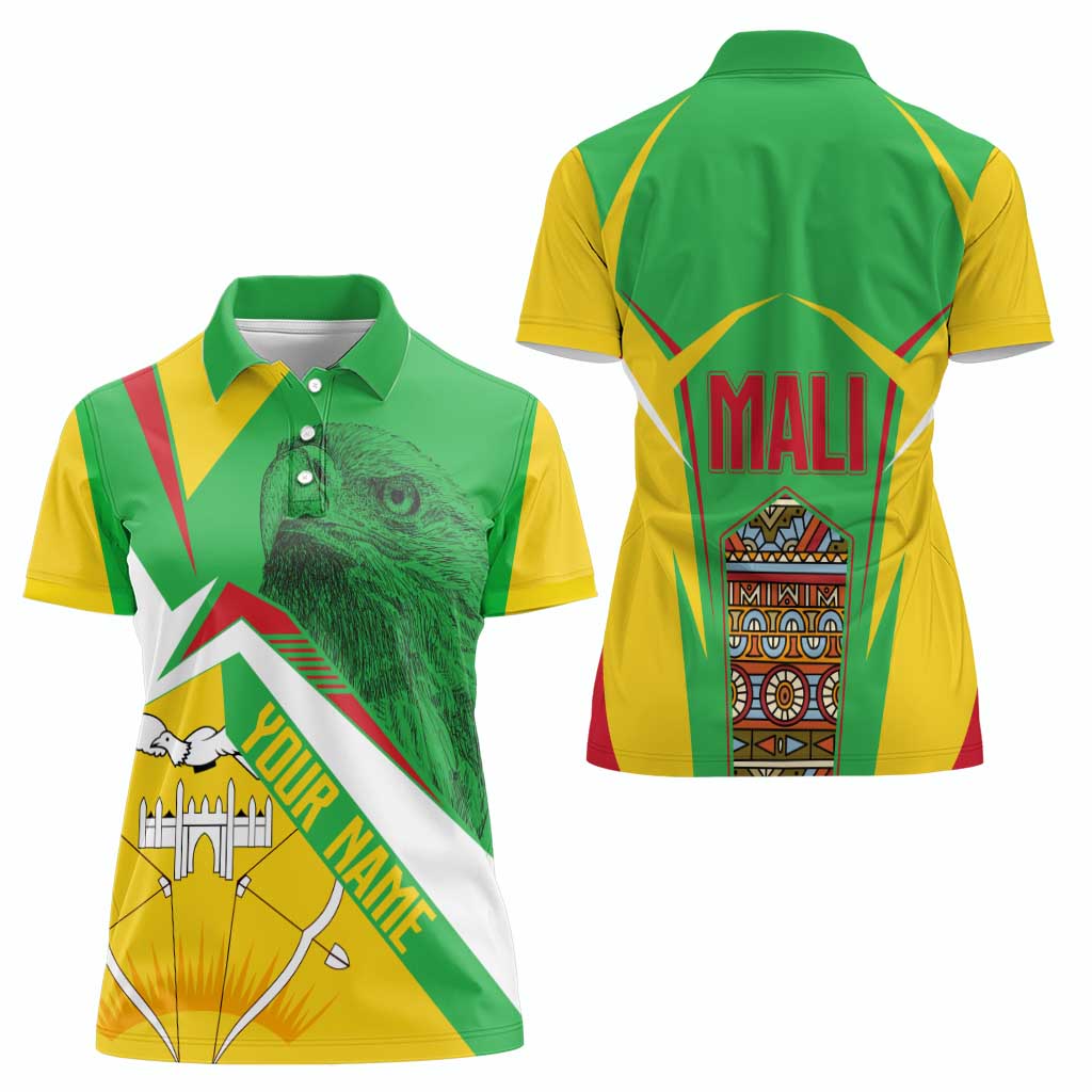 Mali Vulture Women Polo Shirt National Emblem Details & Traditional Patterns