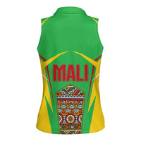 Mali Vulture Women Sleeveless Polo Shirt National Emblem Details & Traditional Patterns