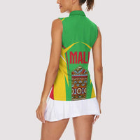 Mali Vulture Women Sleeveless Polo Shirt National Emblem Details & Traditional Patterns