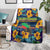 Martinique Map and Hibiscus Blanket Island Silhouette with Tribal Stripe Accents