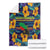 Martinique Map and Hibiscus Blanket Island Silhouette with Tribal Stripe Accents