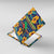 Martinique Map and Hibiscus Canvas Wall Art Island Silhouette with Tribal Stripe Accents