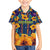Martinique Map and Hibiscus Family Matching Tank Maxi Dress and Hawaiian Shirt Island Silhouette with Tribal Stripe Accents