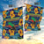 Martinique Map and Hibiscus Garden Flag Island Silhouette with Tribal Stripe Accents