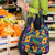 Martinique Map and Hibiscus Grocery Bag Island Silhouette with Tribal Stripe Accents