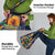 Martinique Map and Hibiscus Grocery Bag Island Silhouette with Tribal Stripe Accents