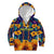 Martinique Map and Hibiscus Kid Hoodie Island Silhouette with Tribal Stripe Accents