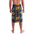 Martinique Map and Hibiscus Lavalava Island Silhouette with Tribal Stripe Accents