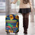 Martinique Map and Hibiscus Luggage Cover Island Silhouette with Tribal Stripe Accents