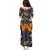 Martinique Map and Hibiscus Puletasi Island Silhouette with Tribal Stripe Accents