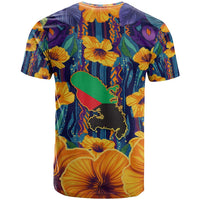 Martinique Map and Hibiscus T Shirt Island Silhouette with Tribal Stripe Accents