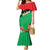 Martinique Island Pride Family Matching Mermaid Dress and Hawaiian Shirt Tropical Hibiscus and Plumeria Floral Flag Design