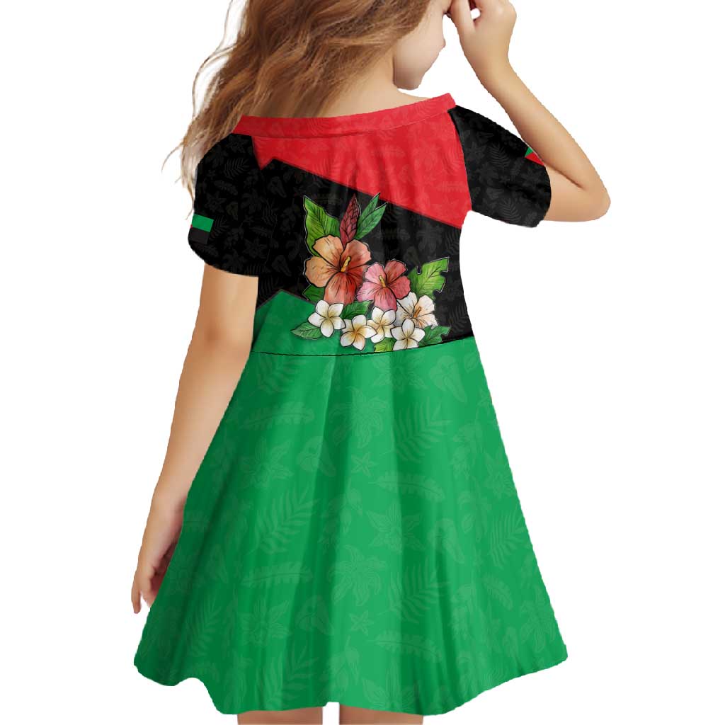 Martinique Island Pride Family Matching Off Shoulder Maxi Dress and Hawaiian Shirt Tropical Hibiscus and Plumeria Floral Flag Design