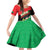 Martinique Island Pride Family Matching Off Shoulder Short Dress and Hawaiian Shirt Tropical Hibiscus and Plumeria Floral Flag Design