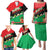 Martinique Island Pride Family Matching Puletasi and Hawaiian Shirt Tropical Hibiscus and Plumeria Floral Flag Design