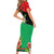 Martinique Island Pride Family Matching Short Sleeve Bodycon Dress and Hawaiian Shirt Tropical Hibiscus and Plumeria Floral Flag Design