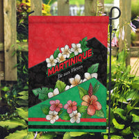 Martinique Island Pride Garden Flag Tropical Hibiscus and Plumeria Floral Flag Design