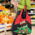 Martinique Island Pride Grocery Bag Tropical Hibiscus and Plumeria Floral Flag Design