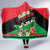 Martinique Island Pride Hooded Blanket Tropical Hibiscus and Plumeria Floral Flag Design