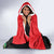 Martinique Island Pride Hooded Blanket Tropical Hibiscus and Plumeria Floral Flag Design