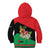 Martinique Island Pride Kid Hoodie Tropical Hibiscus and Plumeria Floral Flag Design