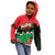 Martinique Island Pride Kid Hoodie Tropical Hibiscus and Plumeria Floral Flag Design