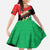 Martinique Island Pride Kid Short Sleeve Dress Tropical Hibiscus and Plumeria Floral Flag Design