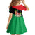 Martinique Island Pride Kid Short Sleeve Dress Tropical Hibiscus and Plumeria Floral Flag Design
