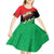 Martinique Island Pride Kid Short Sleeve Dress Tropical Hibiscus and Plumeria Floral Flag Design