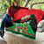 Martinique Island Pride Quilt Tropical Hibiscus and Plumeria Floral Flag Design