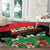 Martinique Island Pride Round Carpet Tropical Hibiscus and Plumeria Floral Flag Design