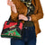 Martinique Island Pride Shoulder Handbag Tropical Hibiscus and Plumeria Floral Flag Design