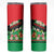 Martinique Island Pride Skinny Tumbler Tropical Hibiscus and Plumeria Floral Flag Design