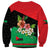 Martinique Island Pride Sweatshirt Tropical Hibiscus and Plumeria Floral Flag Design