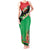 Martinique Island Pride Tank Maxi Dress Tropical Hibiscus and Plumeria Floral Flag Design