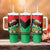 Martinique Island Pride Tumbler With Handle Tropical Hibiscus and Plumeria Floral Flag Design