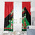 Martinique Island Pride Window Curtain Tropical Hibiscus and Plumeria Floral Flag Design
