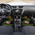 Martinique Heritage Car Mats Hibiscus Floral Design with Green and Yellow Madras Tartan