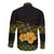 Martinique Heritage Long Sleeve Button Shirt Hibiscus Floral Design with Green and Yellow Madras Tartan