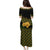 Martinique Heritage Puletasi Hibiscus Floral Design with Green and Yellow Madras Tartan