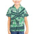 Martinique Pride Family Matching Mermaid Dress and Hawaiian Shirt with Green Banana Leaf Print and Flag Patch Accents
